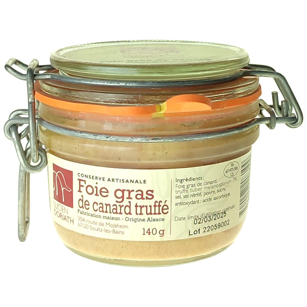 Foie Gras de Canard Truffé 140g Bocal, Lucien Doriath 3 Foie Gras de Canard Truffé 140g Bocal, Lucien Doriath