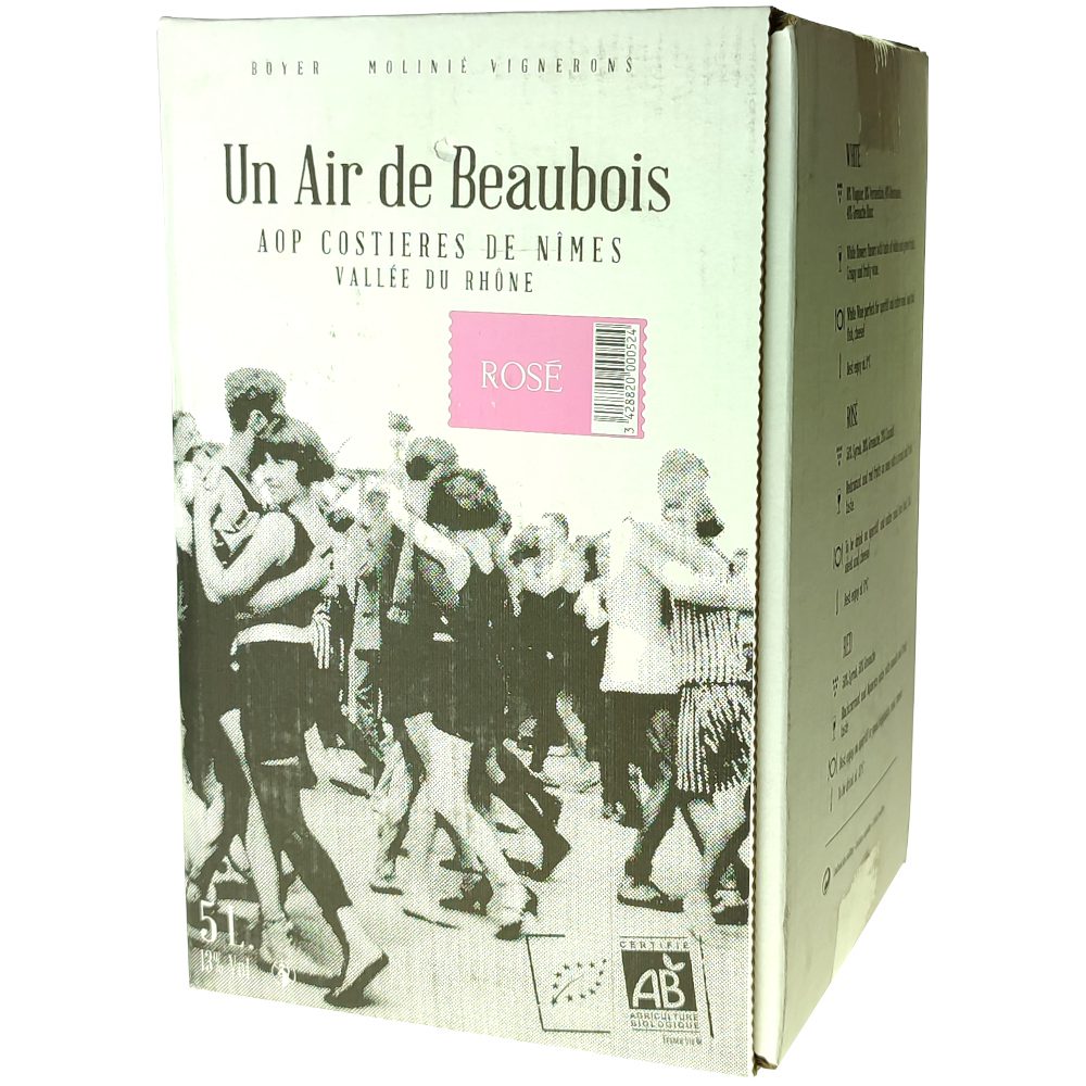 Costières de Nîmes rosé Bib 5L, Château Beaubois 3 Costières de Nîmes rosé Bib 5L, Château Beaubois