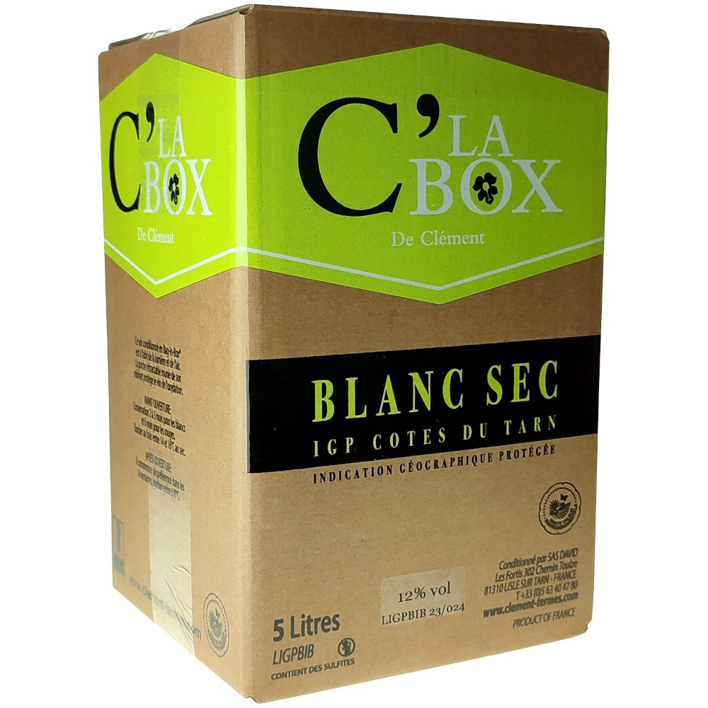 IGP Comté Tolosan blanc BIB 5L, C'La Box de Clément 3 IGP Comté Tolosan blanc BIB 5L, C'La Box de Clément