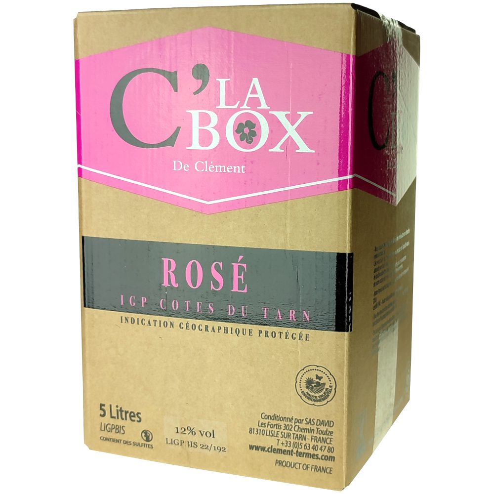 Côtes du Tarn rosé Bib 5L, C'La Box de Clément 3 Côtes du Tarn rosé Bib 5L, C'La Box de Clément