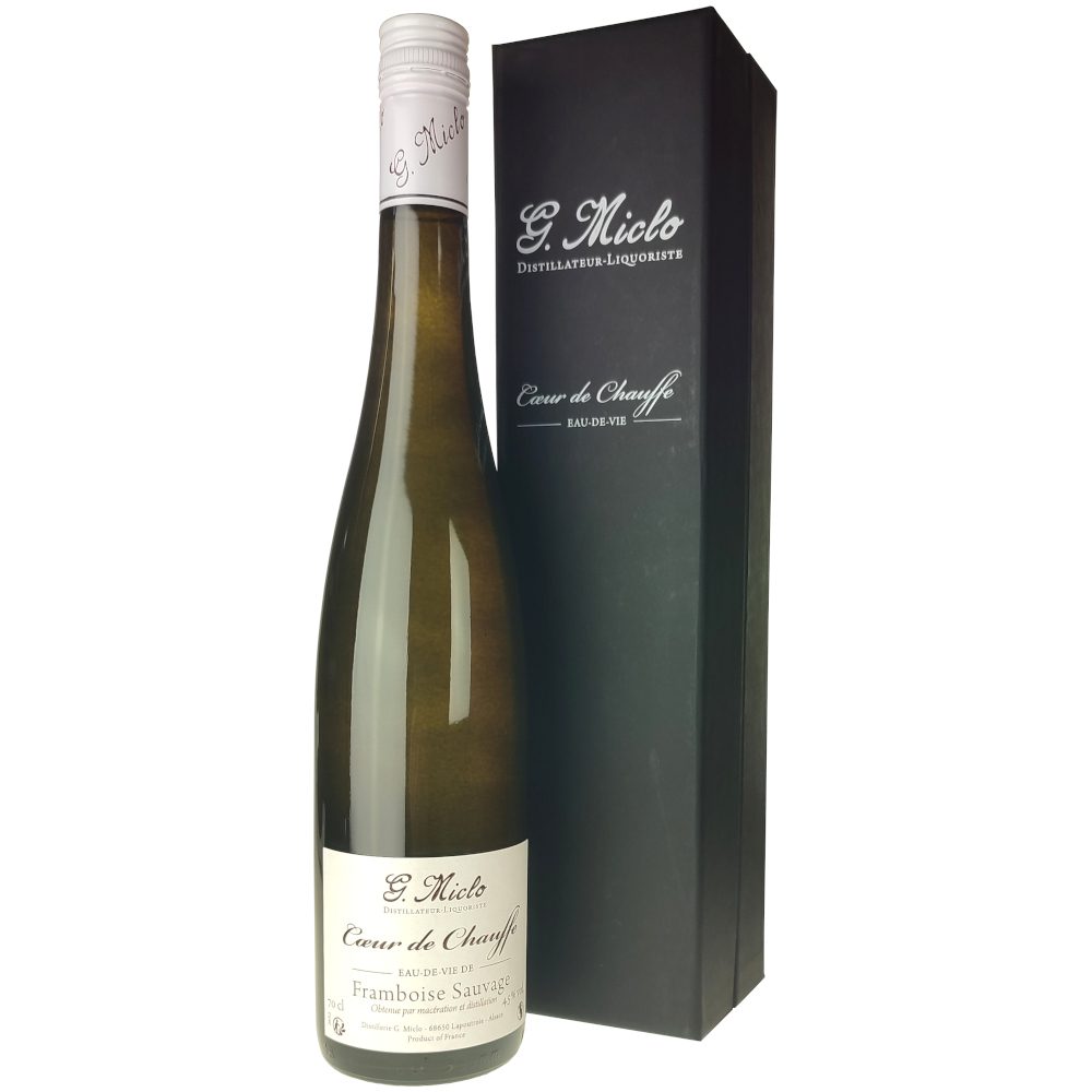 Eau-de-Vie de Framboise Coeur de Chauffe, Distillerie Miclo 3 Eau-de-Vie de Framboise Coeur de Chauffe, Distillerie Miclo