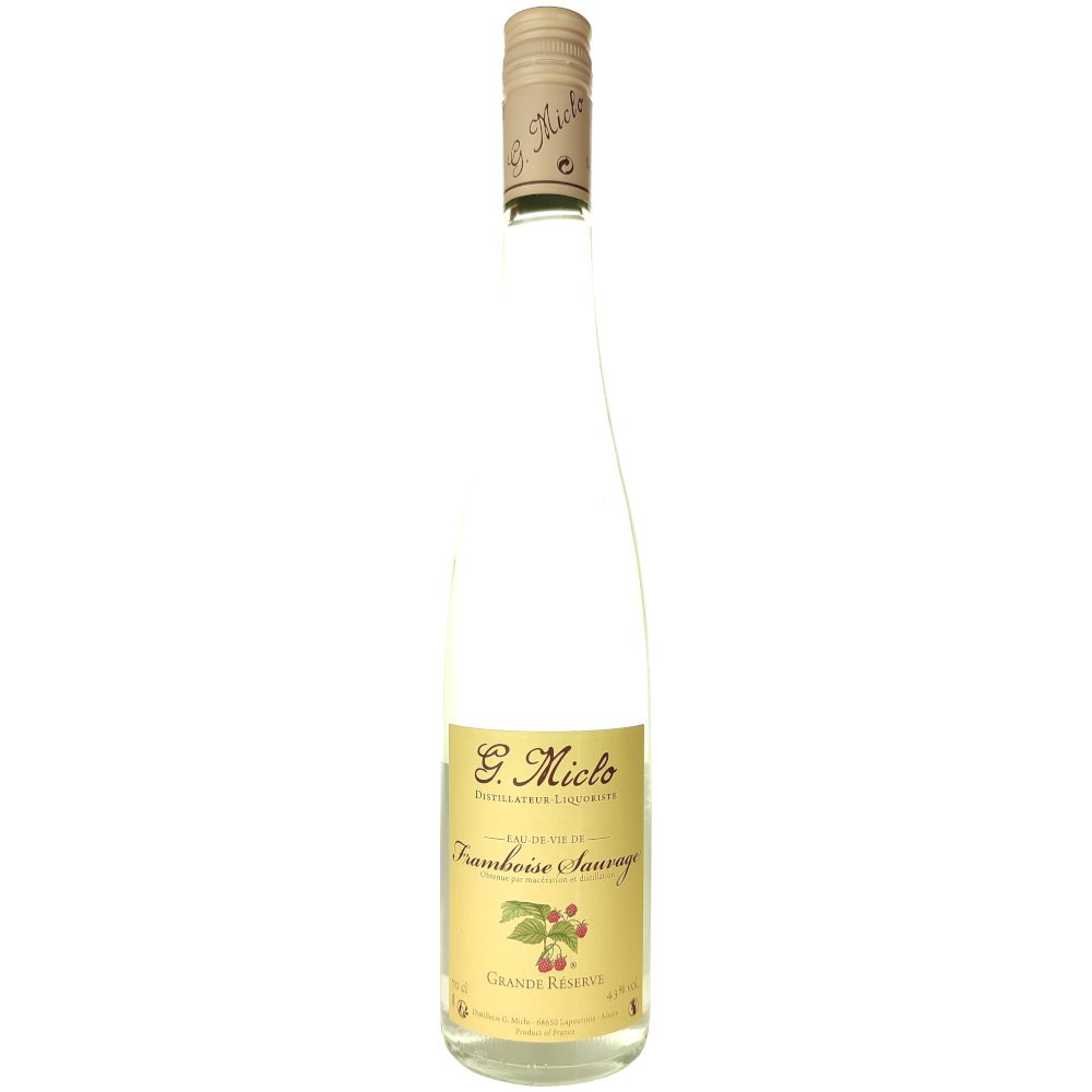 Eau-de-Vie de Framboises Sauvages Grande Réserve, Distillerie Miclo 3 Eau-de-Vie de Framboises Sauvages Grande Réserve, Distillerie Miclo