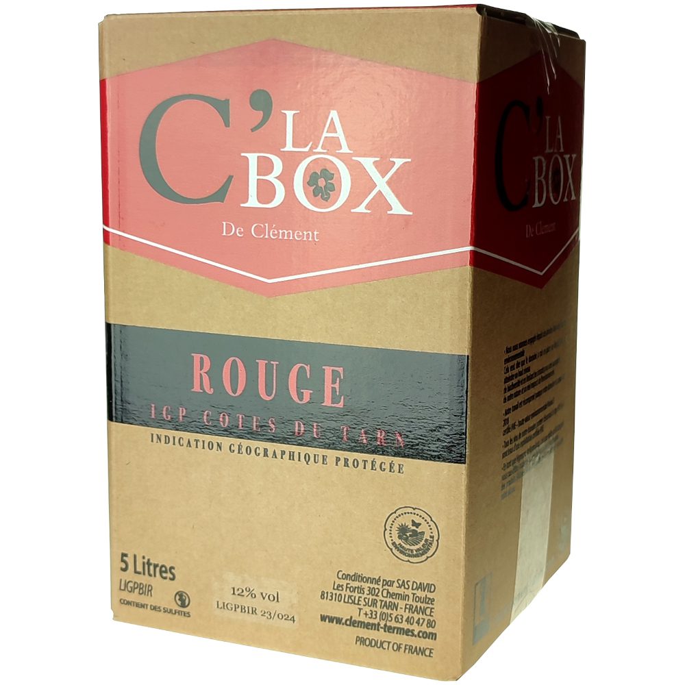Côtes du Tarn rouge Bib 5L, C'La Box de Clément 3 Côtes du Tarn rouge Bib 5L, C'La Box de Clément
