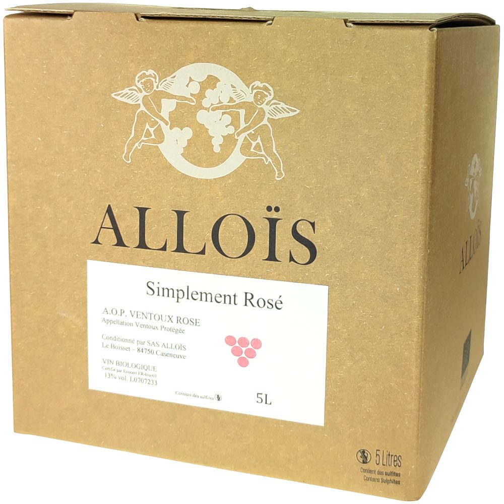 Ventoux Simplement Rosé Bib 5L, Domaine Alloïs 3 Ventoux Simplement Rosé Bib 5L, Domaine Alloïs